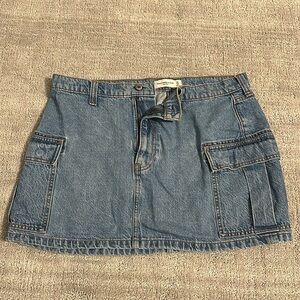 Abercrombie Denim Cargo Skirt